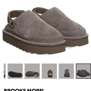 BearPaw Brooke Morel Platform Clog Women's Gray Size 6 NWT